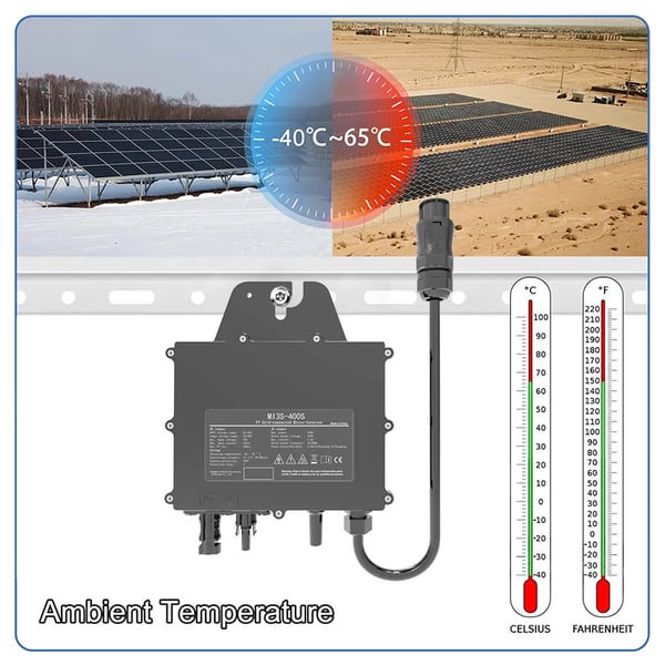 Sol inverter, høj effektivitet, holdbart design,220V, 26-60V, 400W inverter