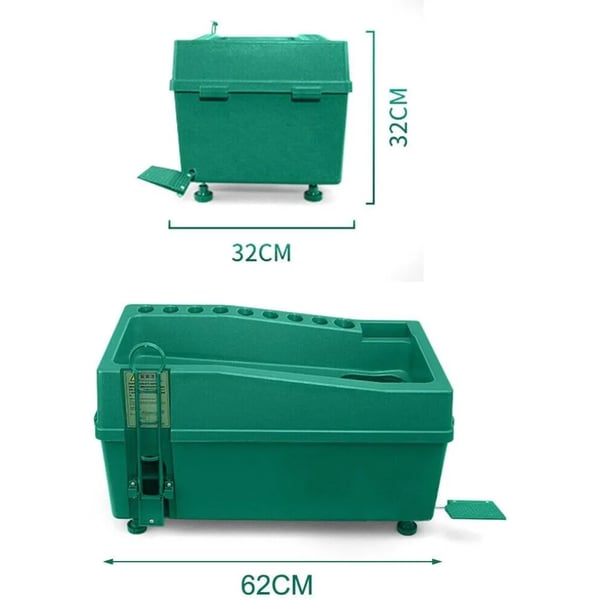 Golfboldsdispenser, Foldbar Sporholder, Justerbar Fodpedal,grøn