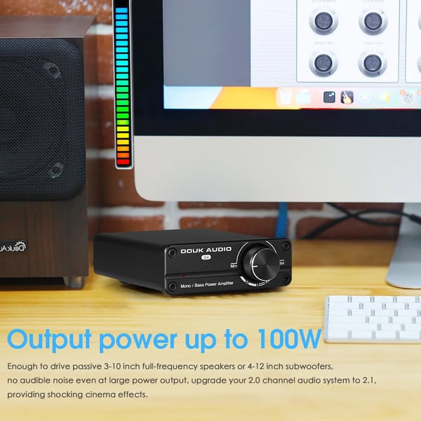 Nobsound Mini Subwoofer Forstærker, 100W Udgivelseseffekt, Dobbelt Op-Amps, Kompakt Design