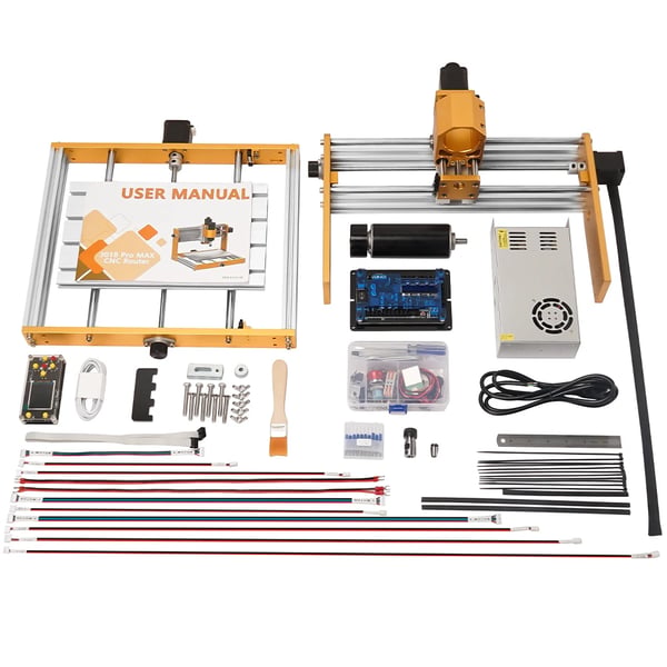 CNC Router Maskine, 500W Spindeleffekt, 11.8*7.1 Tommer Arbejdsområde,Maskin Sæt