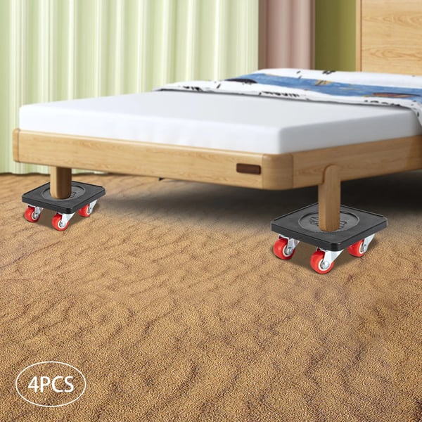 Møbelruller, 360° roterende design, 400 kg kapacitet,Sort