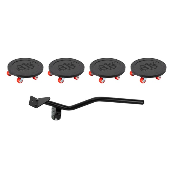 Møbeltransportør, 500 kg kapacitet, 360° roterende design,sort