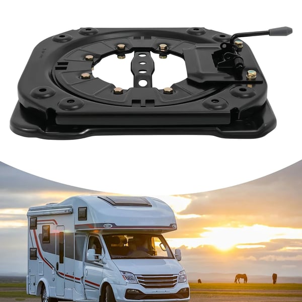 Svingbar bilsædebasis, 360° rotation, 130 kg belastningskapacitet, 3,0 mm stålplade, 4 låsepunkter, universel kompatibilitet