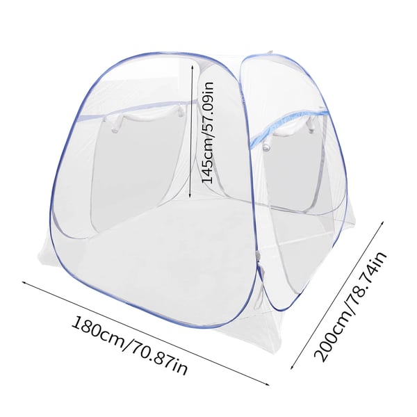 Myggenet Seng, Rummelig Design, Effektiv Insektbeskyttelse,Blå