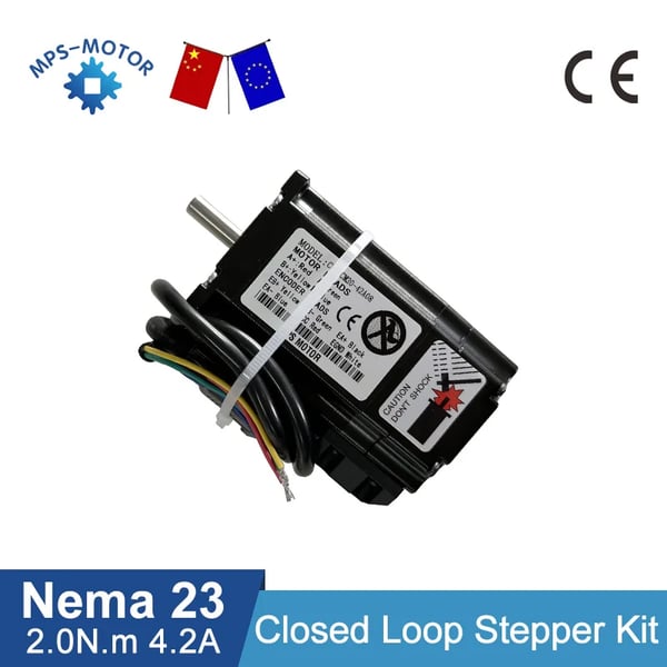 Lukket Sløjfe Steppermotor, 2Nm Moment, 3m Encoder Kabel,8mm