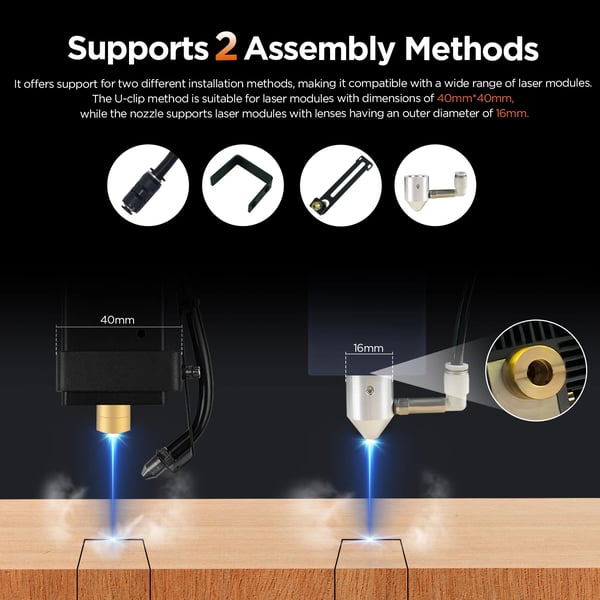Luftassisterende system, 30L/min kapacitet, justerbar luftstrømskontrol,C4 Air Assist Kit