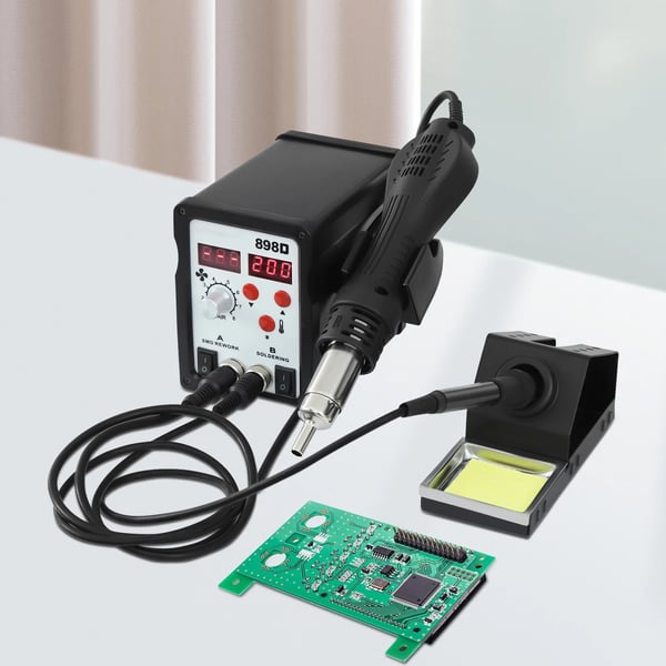 Juotosasema, Poistojuotostyökalu, Kuumailmapistooli,musta