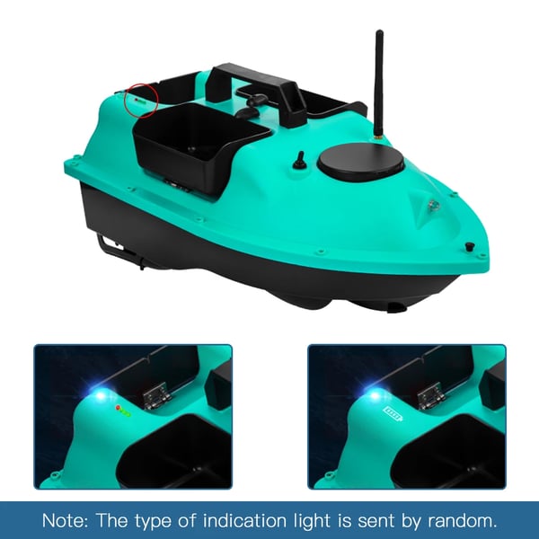 Fiskebåt med bete, GPS-funktionalitet, dubbelmotordesign,12000mAh