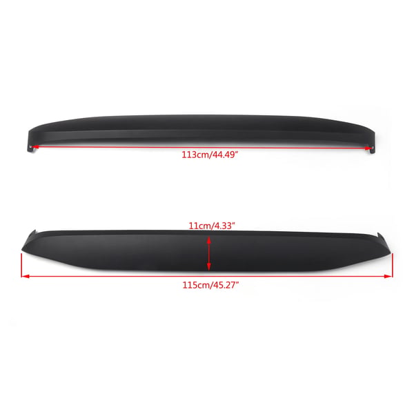 Lys brun, høj densitet ABS, 115 cm, Kompatibilitet: 2007-2017 Wrangler JK, Mat sort finish, Vejrbestandig
