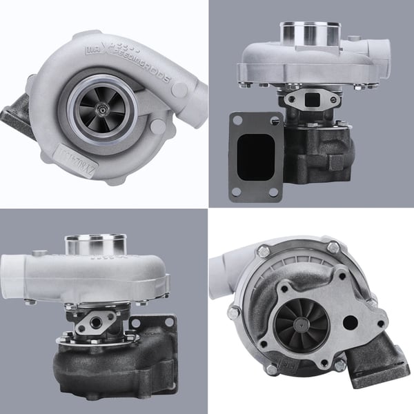 Turbocharger, Oliekølet, Kompatibel med 1.5L - 2.5L Motorer, Maksimal Boosttryk 21 psi, 4/6 Cylinder Kompatibilitet, T3 T4 4-Bolt Flange