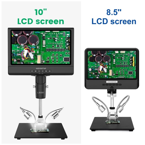 Digitalt Mikroskop, 10,1 Tommer LCD Skærm, 200X Forstørrelse,AD209, 200X