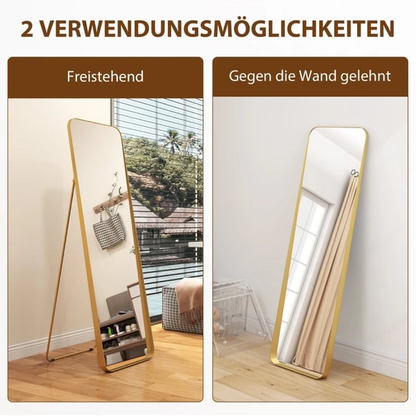 Helkropsspejl, Moderne Design, Holdbar Konstruktion,160×50 cm