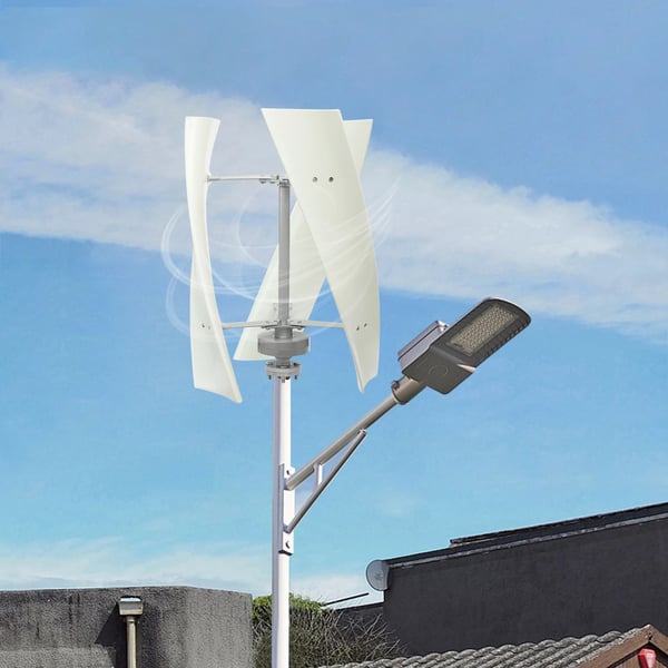 Vertikal Vindmølle Generator, Maksimal Effekt 100W, Nominel Spænding 12V/24V, Hjuldiameter 53cm, Nominel Vindhastighed 13m/s