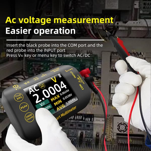 Smart Multimeter, 1000V DC spænding, 1000V AC spænding, automatisk område,BSIDE S40