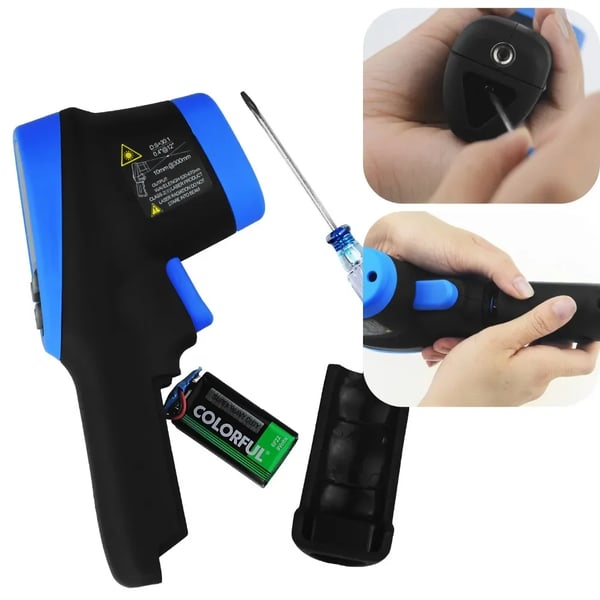 Digital Infrarød Termometer, Bred Temperaturinterval -50°C til 1500°C, Øjeblikkelige Målinger, Håndholdt Design