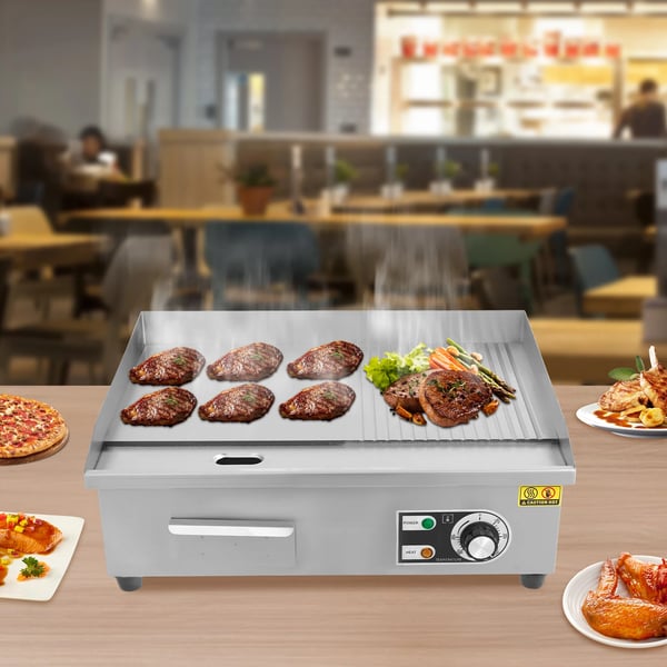 Elgrill, 220V, 3000W, Temperaturområde 50-300°C, Mått 55*43*24cm, Oljetankkapacitet 0.5L
