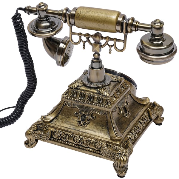 Vintage drejeskive telefon, ledningsdesign, høj kvalitet resin og zinklegering