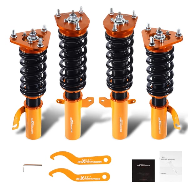 Coilover affjedring, justerbar højde, 24-trins justerbar dæmper, letvægts aluminium, kompatibel med Toyota Celica 1990-1993