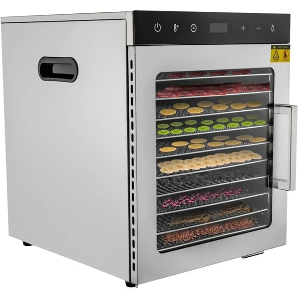 Avfuktare, 10 Brickor, Justerbar Temperatur,Silver