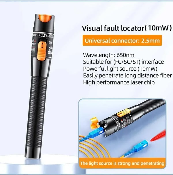 Fiber Optisk Værktøjssæt, Optisk Effektmåler, Visuel Fejlfinder,11 i 1(SQ-6SZH-Kit)