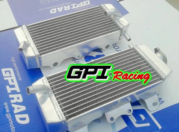 Aluminium Racing Radiator, 10 cm x 10 cm x 10 cm, Kompatibel med Yamaha WR250F, WRF250, WRF 250, 40% Forbedret Kølekapacitet