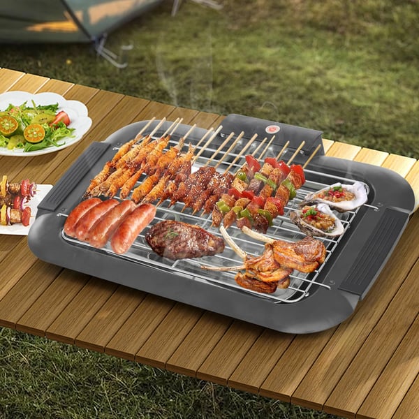 Elektrisk Bordgrill, Justerbar Temperatur, Hurtig Opvarmning,sort