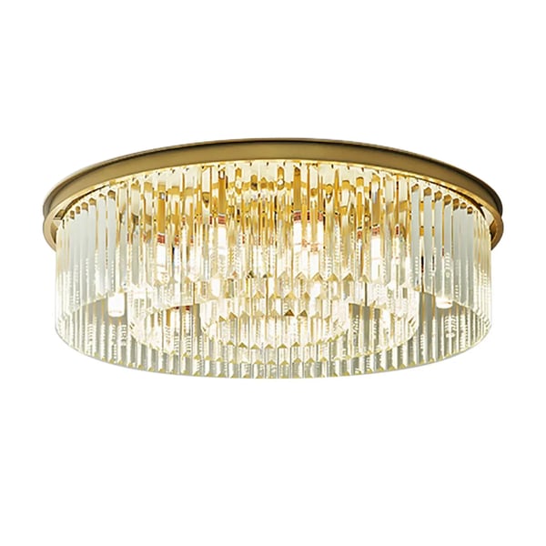 Loftlampe, Elegant Krystal Design, Alsidig til Ethvert Rum,Beige, Neutral Lys