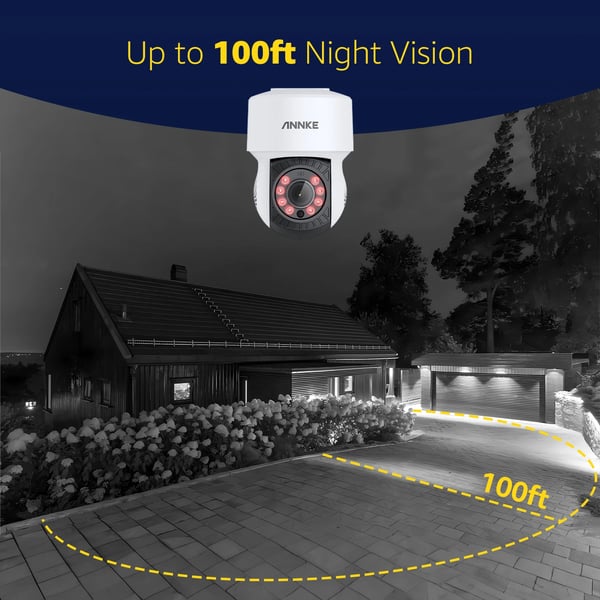Overvågningskamera, HD 1080P, natvision op til 30 meter,Hvid