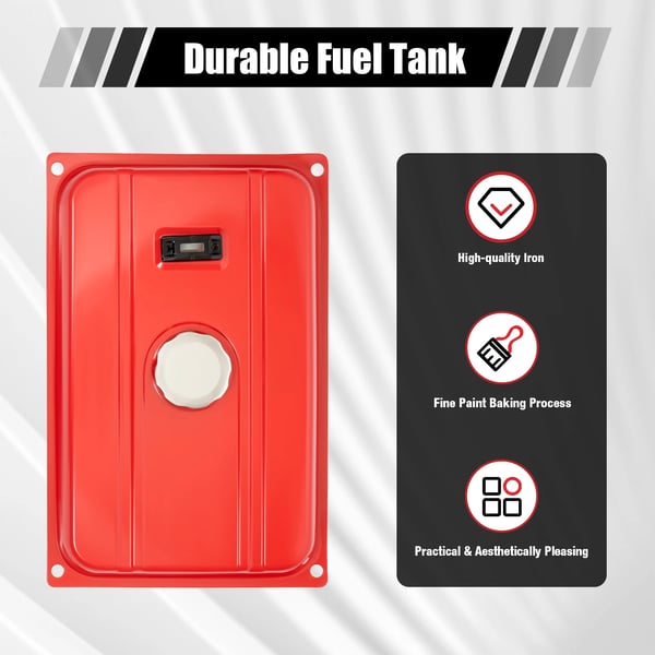Brændstoftank, Holdbar jernkonstruktion, Nem installation,15L