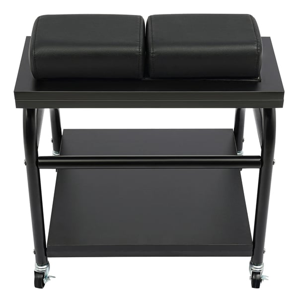 Bærbar Trolley Vogn, Højkvalitets Jernkonstruktion, Justerbar Højdepanel, Universelle Hjul, Understøtter Skønhedsbehandlinger, Slank Sort Design