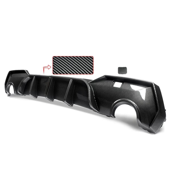 Bageste kofanger diffuser, LED lys, M Performance stil,kulstoflook
