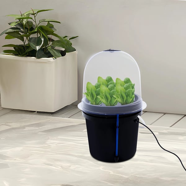Mist Dyrkningsfrøboks, 12-24 VDC spændingsområde, maks. 3 A strøm, timercyklus 60 min TÆNDT/30 min SLUKKET, produktstørrelse 27x27x29 cm, vægt 1,32 kg