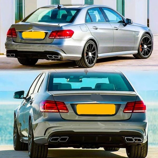 Bageste kofanger diffuser, passer til AMG Line modeller, holdbar ABS konstruktion,som vist