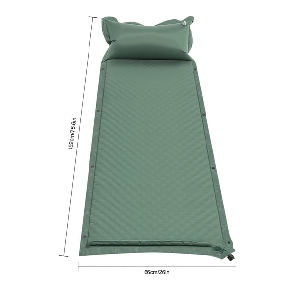 Camping Oppustelig Seng, Selvoppustning, Letvægtsdesign,grøn