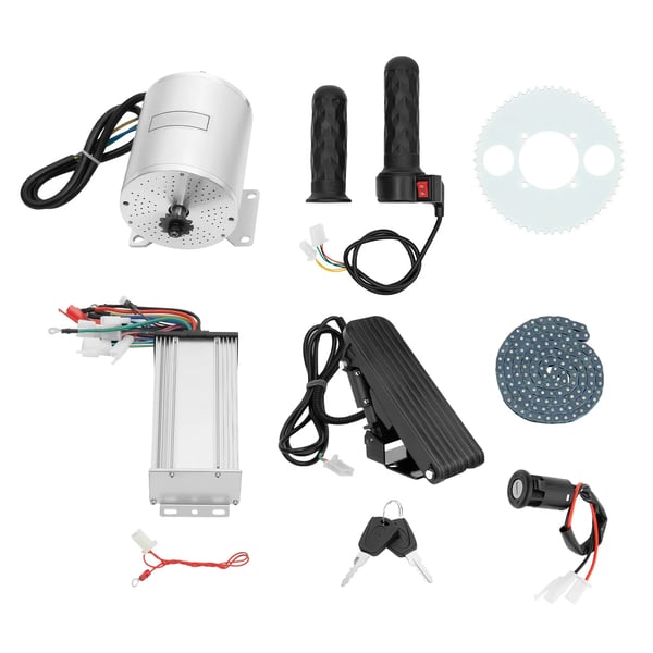 Elektrisk Motor Kit, 3KW Effekt, Børsteløs Design,Sølv