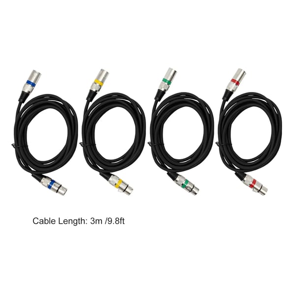 DMX-kabler, 3-Pins XLR-stik, Multi-Lag Beskyttelse,sort