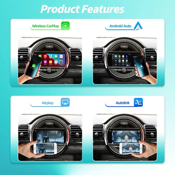 Langaton CarPlay Android Auto, Helppo Asennus, Laaja Yhteensopivuus,NBT