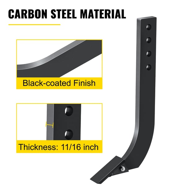 Box Blade Skær, 18 x 8 tommer, Aftagelige Tænder, Justerbar Konfiguration,4 Huller 6PCS