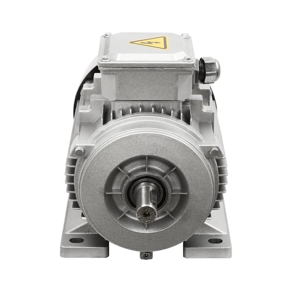 Elektrisk motor, 1,5 kW, trefaset ren kobbervikling,19mm, Sølv