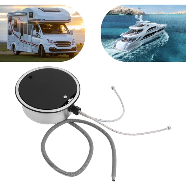 RV Køkkenvask, Holdbart Rustfrit Stål, Pladsbesparende Design,Sølv