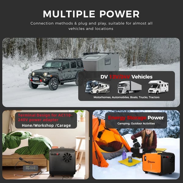 Dieselilma lämmittimen, 8 kW teho, Bluetooth-kaukosäädin,8KW