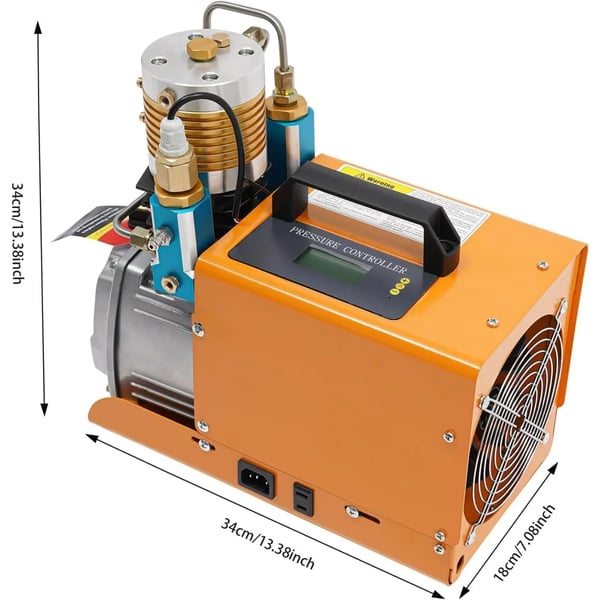 Højtryksluftkompressor, 4500PSI maksimumtryk, 1,8KW effekt,220V, EU