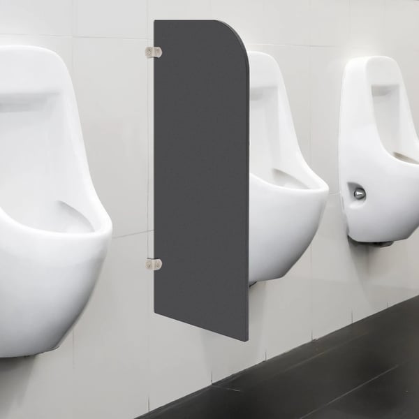 Vægmonteret Urinalafskærmning, 40x90cm, Højdensitets Phenollaminat, Vægmonteret, Moderne Stil, 304 Rustfrit Stål