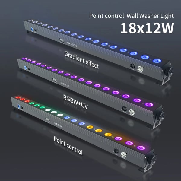 Stage Light, RGBWUV 6in1, DMX512 Ohjaus,RGBWUV, EU Plug