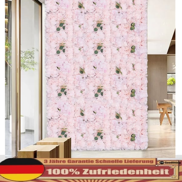 Blomster Vægpaneler, Realistisk Blomsterdesign, Indendørs og Udendørs Dekoration,Pink