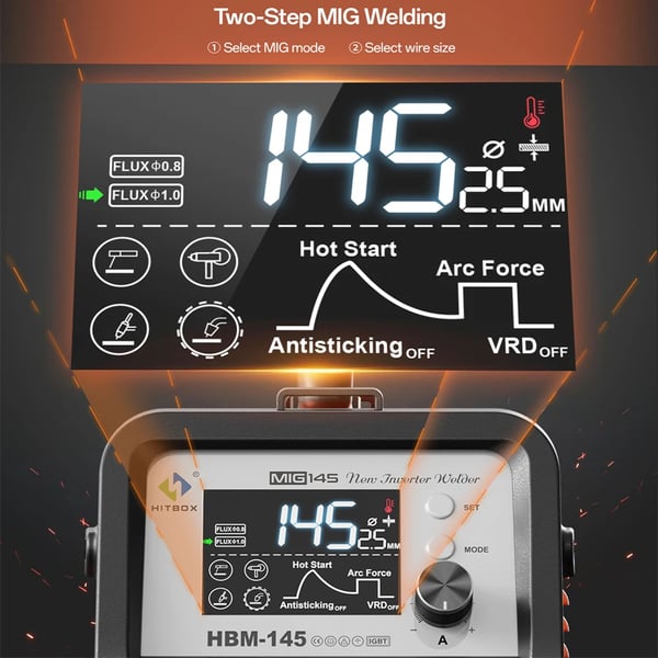 Svejsemaskine, Multi-Process Funktioner, Brugervenligt Design,HBM145