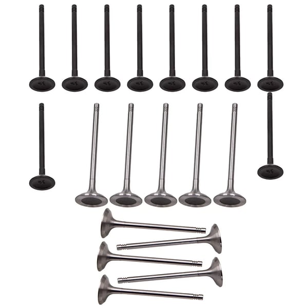 Motorindsugningsudstødningsventiler, Hoved 31mm x Stamme 6mm x Længde 104.3mm, Hoved 27mm x Stamme 6mm x Længde 103.3mm