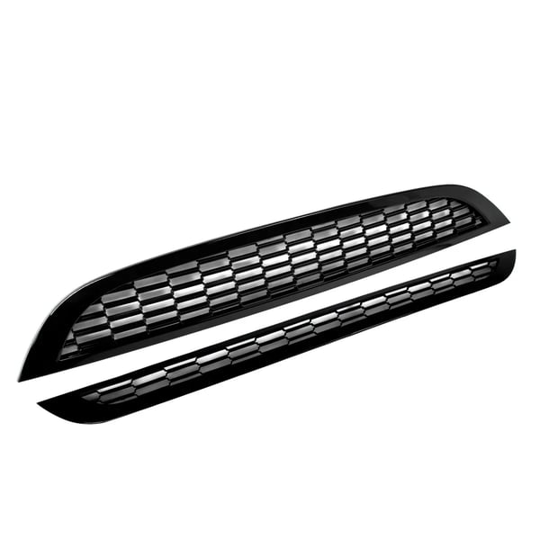 Gitter, Glansfuld Sort Honningkombinationsdesign, Perfekt Pasform til MINI Cooper,Glansende Sort