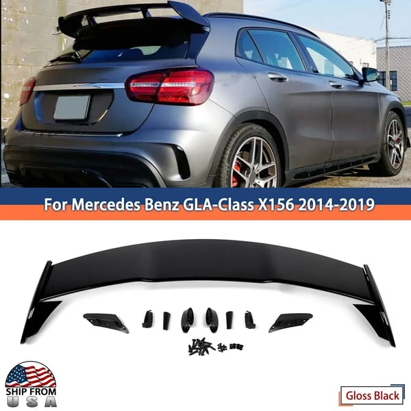 Bagvindue Spoiler, Aerodynamisk Design, Nem Installation,Glansende Sort