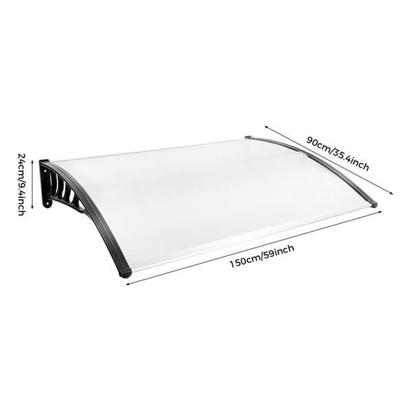 Dørmarkise, Polycarbonat Konstruktion, Væghængt Design,Klar